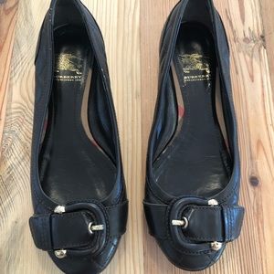 Burberry quilted leather flats